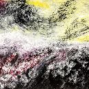 coucher de soleil, tableau Danielle Pierquet